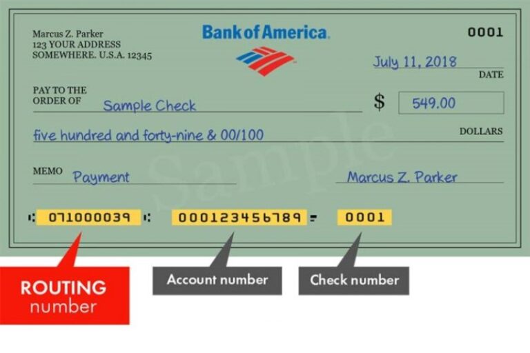como-llenar-cheque-de-bank-of-america