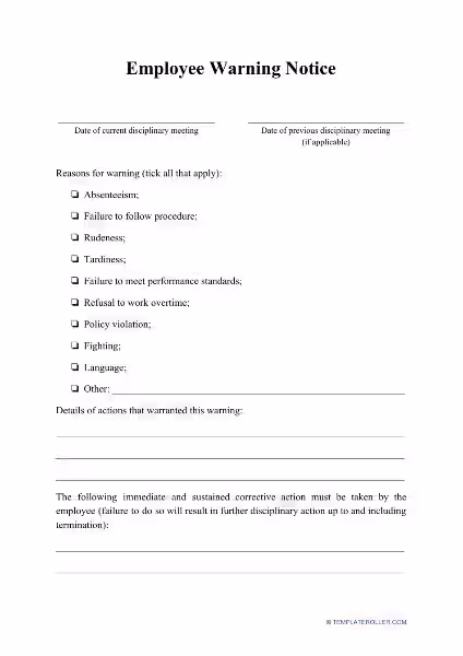 employee-warning-template