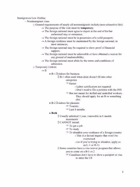 immigration-law-outline
